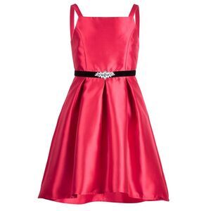 Pink Violet Big Girls Taffeta Party Dress